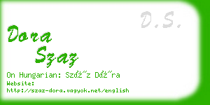 dora szaz business card